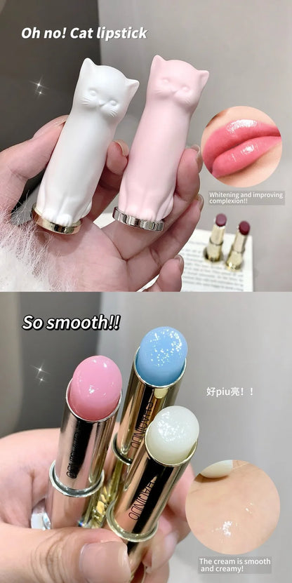 Cute Cat Lip Balm to Improve Lip Dryness And Improve Dull Skin Students Autumn And Winter Moisturizing And Hydrating Li