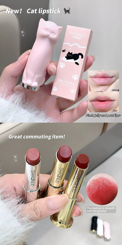 Cute Cat Lip Balm to Improve Lip Dryness And Improve Dull Skin Students Autumn And Winter Moisturizing And Hydrating Li
