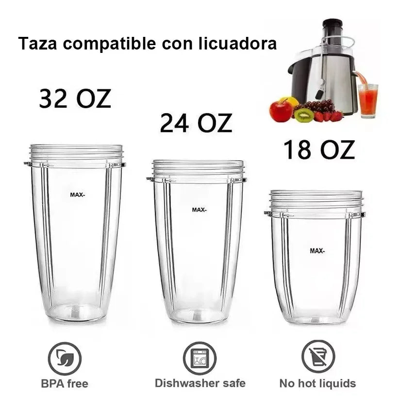 Blender Cup Juicer Cup For Nutribullet Nb600w/Pro 900w Extractor Blade 32oz Large Cup Blender Replacement Parts