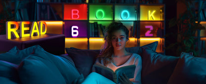 Smart LED Letters Lights Alphabet Light Decorative Name Letter Number Lamp Night Light USB MeRGBW App Music Sync Logo Game Home