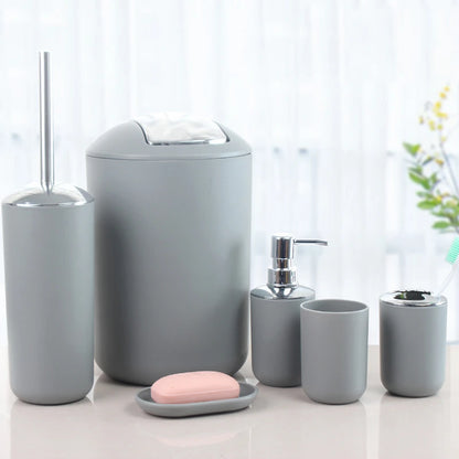 New luxury 4/6 piece bathroom accessories set various styles solid color high-end bathroom accessories set