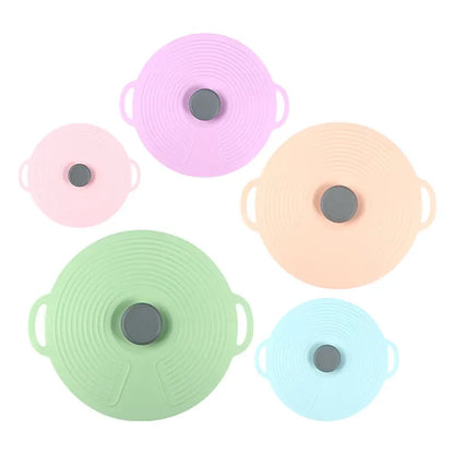 Silicone Fresh-keeping Lid Anti-spill Lid Dust-proof and Leak-proof Lid Kitchen Gadget Pot Lid Tableware Pot Lid Oil Cover