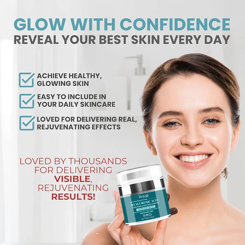 New Hyaluronic Acid Cream Ceramide Promotes Skin Elasticity Luster Nourishing Nourishing Locking Moisture Improve Skin Texture