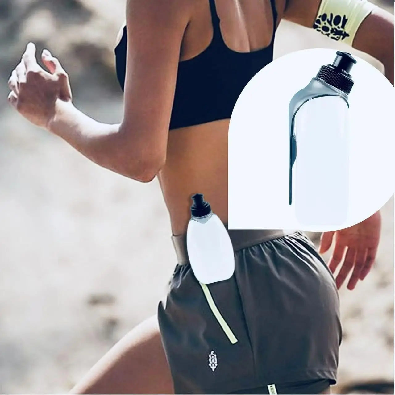 280ML Handheld Running Water Bottle for Quick Hydration for Long Distance Running BPA Free Sports Water Bottle for Running