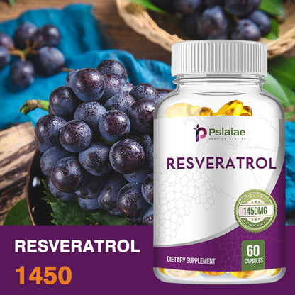 Resveratrol - Natural Antioxidant That Helps Overall Health, Heart Health and Metabolism - 60 Capsules