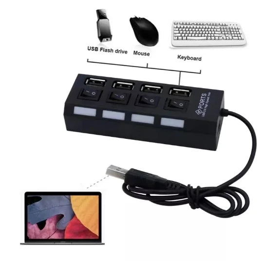 USB Extender With 4 2.0 Ports and 1.1 High Speed Connection Practical To Increase Connectivity Home Devices Good