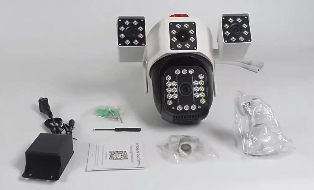 Linook 12MP,6K,3 lenses,WiFi monitoring camera,CCTV outdoor WiFi camera,IP camera,PTZ security protection camera,Security camer