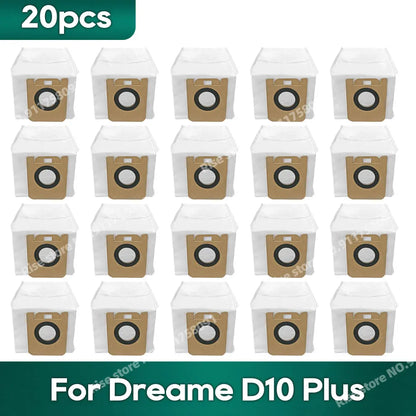 Compatible For Dreame D10 Plus / D9 Plus Robot Vacuums Spare Parts Kit Accessories Dust Bag Sack Replacement