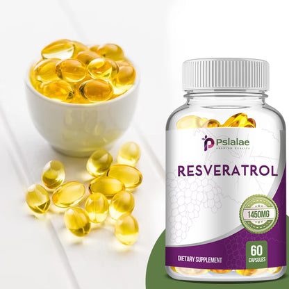Resveratrol - Natural Antioxidant That Helps Overall Health, Heart Health and Metabolism - 60 Capsules