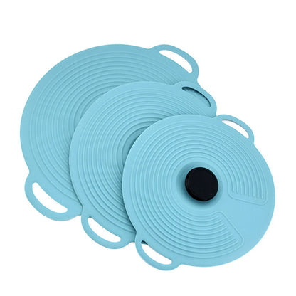 Silicone Fresh-keeping Lid Anti-spill Lid Dust-proof and Leak-proof Lid Kitchen Gadget Pot Lid Tableware Pot Lid Oil Cover