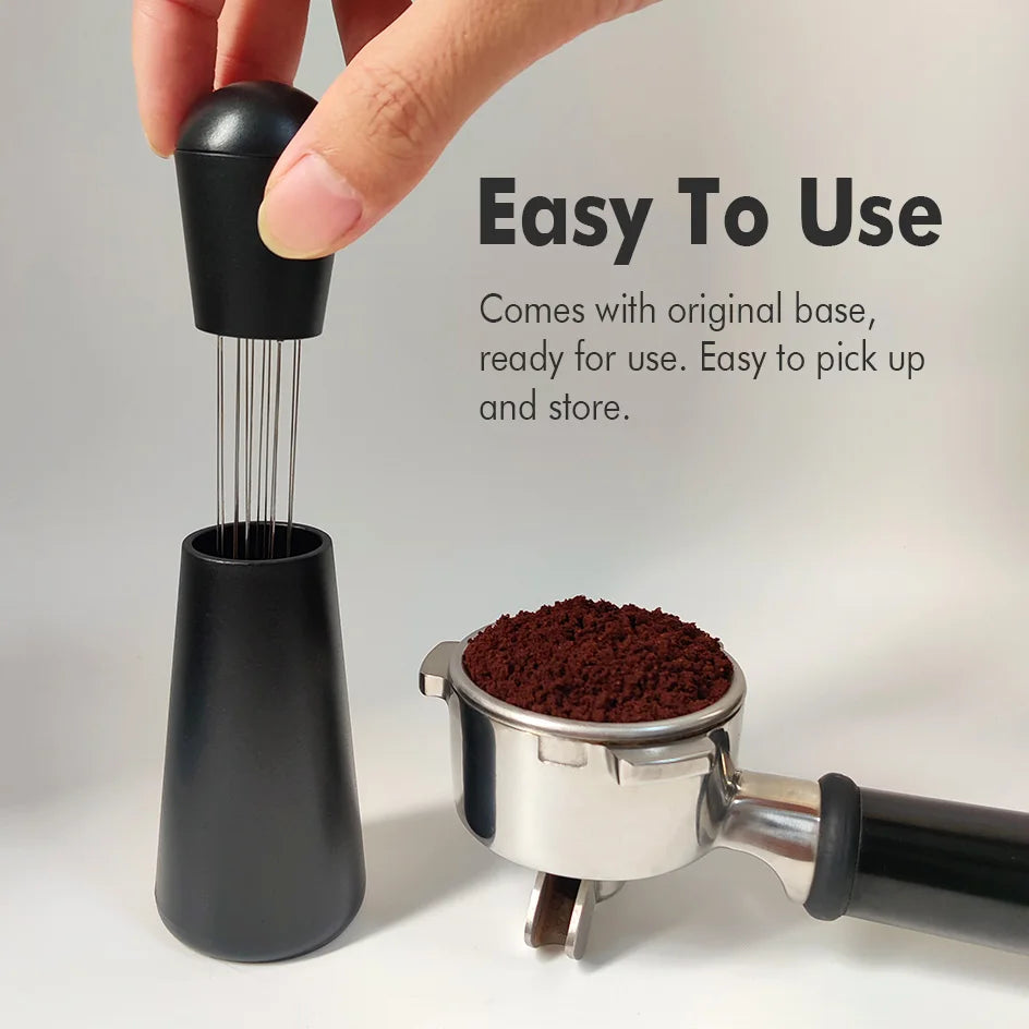 Espresso Coffee Stirrer Coffee Stirring Tool Coffee Powder Stirrer Needle Distributor Wood Handle Barista Hand Distribution Tool