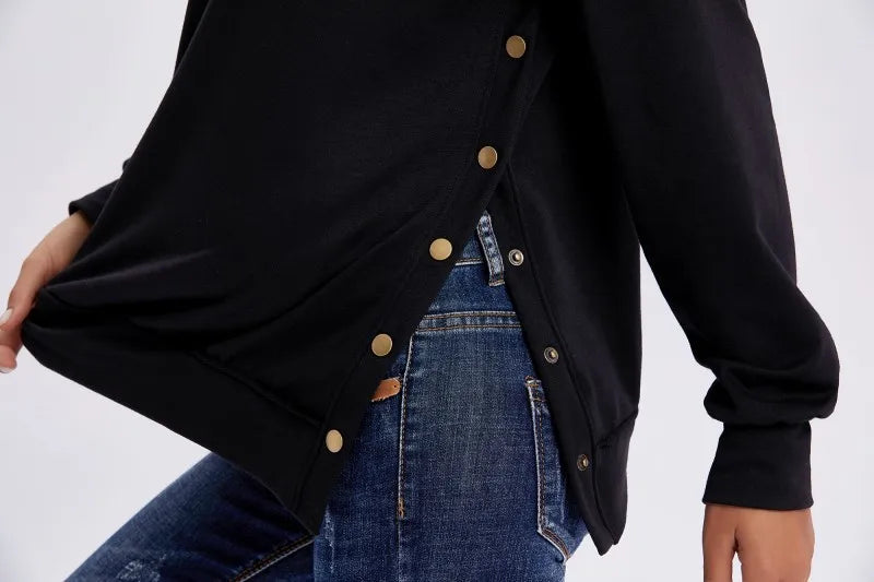 Maternity Clothes Premama Long Sleeve Blouse Fall Winter Loose Pregnant Women Solid O-Neck Sweater Shirt postpartum Pullover Top