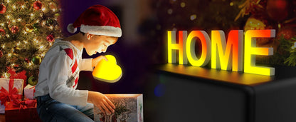 Smart LED Letters Lights Alphabet Light Decorative Name Letter Number Lamp Night Light USB MeRGBW App Music Sync Logo Game Home