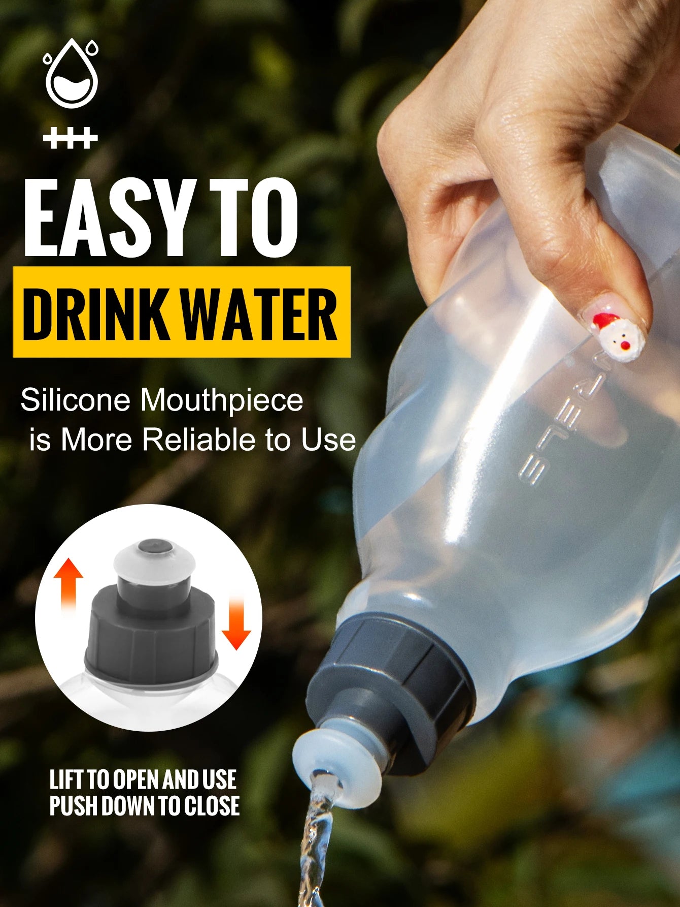 WRELS Sports Water Bottles Handheld Hydration Running Water Bottles BPA-Free Water Bottles for the Running Hydration Belt 250ml