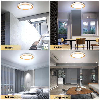 Modern LED Ceiling Light Wood  Home Lightng Living Room Kitchen Bedroom Bathroom Room Surface Ceiling Lamp Home Decoration