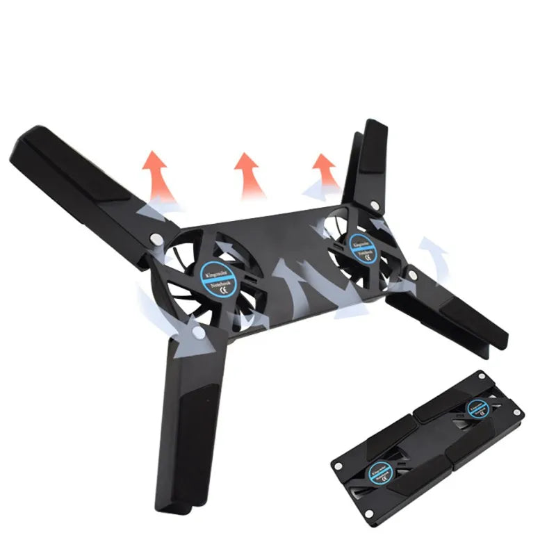 Laptop Cooling Pad Laptop Cooler USB Powered Cooling Pad Bracket 2 Fans for Laptop Universal 7 15" 1 Laptop Stand