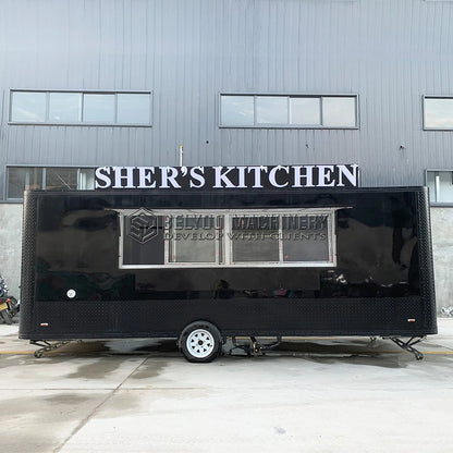 Luxury Multifunction Concession Food Trailer Coffee Vending Truck Big Mobile Food Truck Food Trailer for Street Fast Food