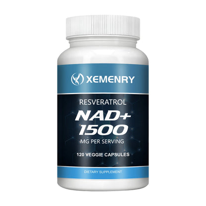 NAD+Supplements - with Resveratrol - Natural Energy Supplement, Support Cell Health, Anti-aging, Enhance Immunity - 120 Capsules