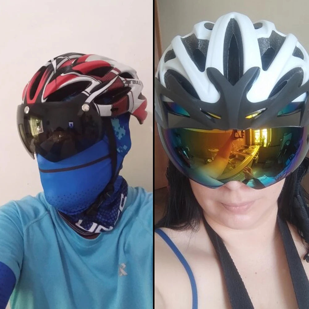 Cycling Sunglasses Bike Helmet Glasses Visor Accessories helmet accessories Glasses Visor Accessories Transparent Gray Yellow