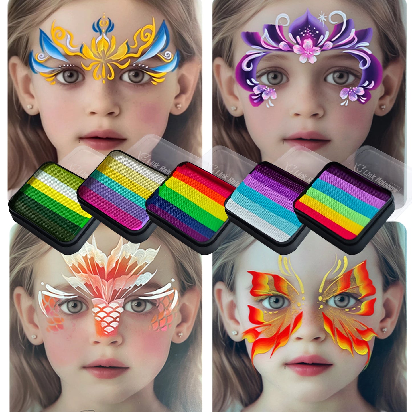 Vegan  Face Paint Professional Split Cake Pastel Eyeliner Water Activated Face And Body Paint