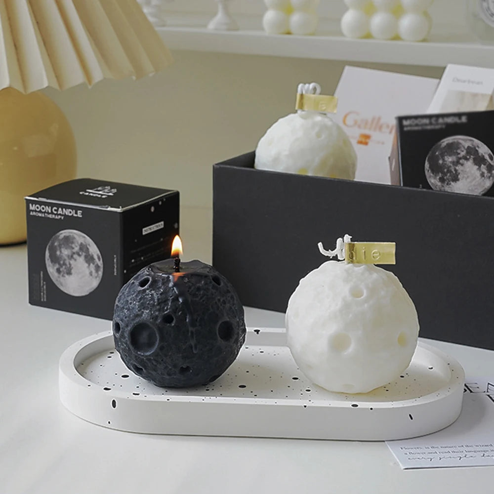 Creative Lunar Shape Scented Candles Home Decor Candle For Party Birthday Room Decoration Gift