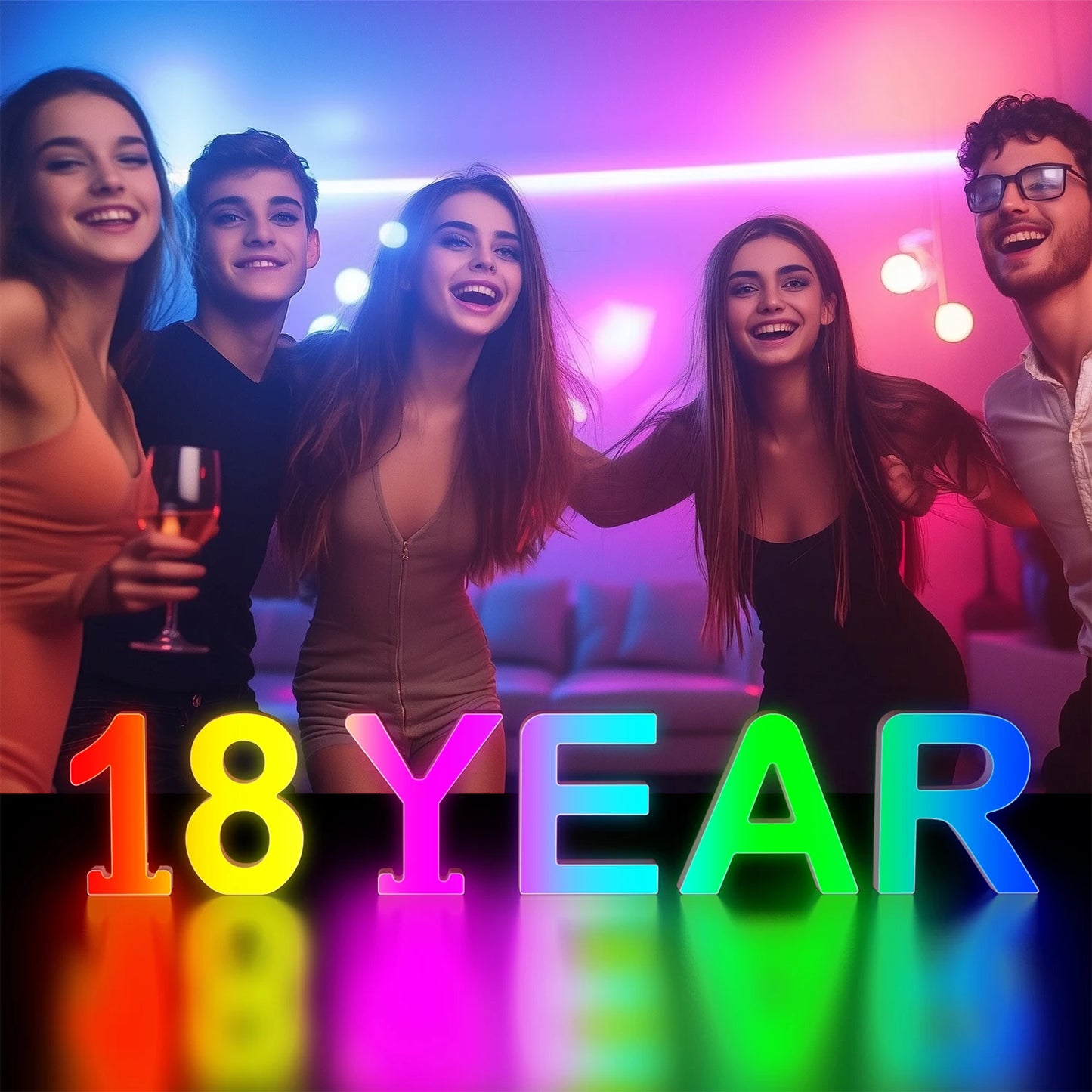 Smart LED Letters Lights Alphabet Light Decorative Name Letter Number Lamp Night Light USB MeRGBW App Music Sync Logo Game Home