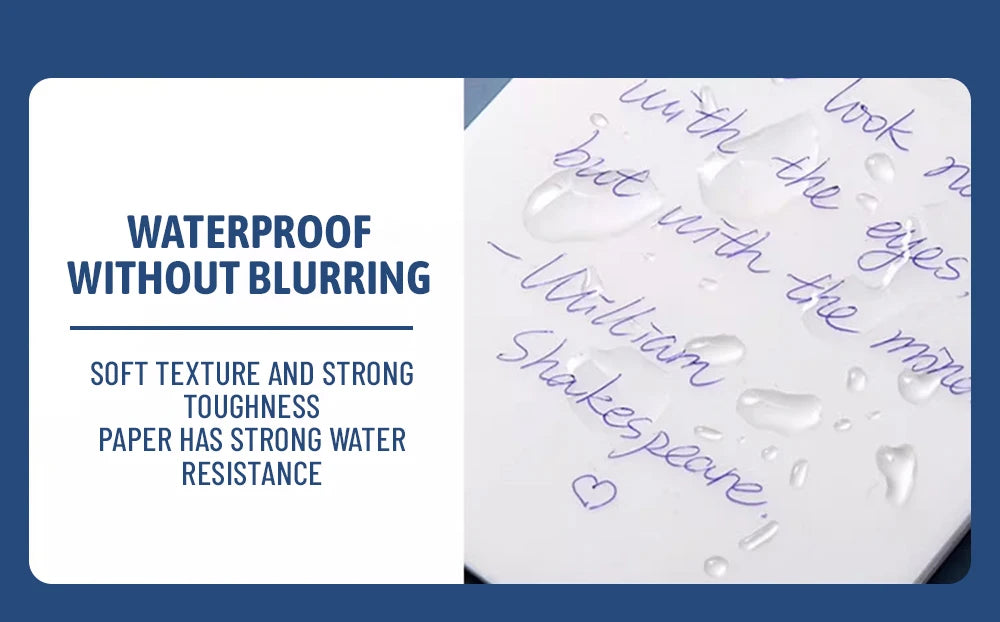 50/100 Sheets Sticky notes Reusable Transparent sticky notes Waterproof note paper for School office stationery Bookmark Marker