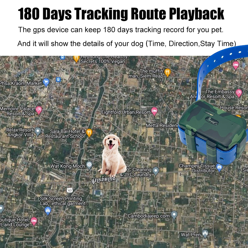 4G Dogs Pet Mini GPS Tracker Anti-Lost Collar Tracking Device Free Website APP