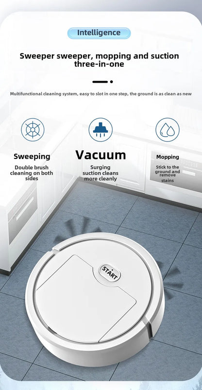 Mini Smart Household Robot Vacuum Cleaner Household Self-Cleaning Sweep and Wet Mopping  Rechargeable Electric Vacuum Robotic