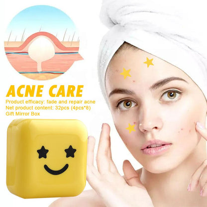 32patch Acne Pimple Patches Hydrocolloid Invisible Healing Absorbing Spot Sticker For Inflamed Acne Improve Whiteheads Skin Care