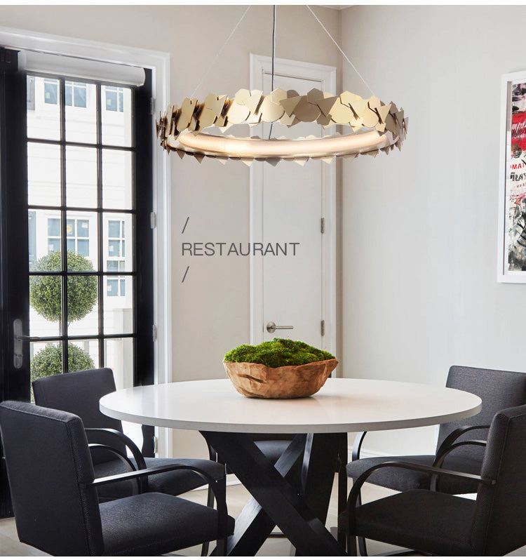 Contemporary Art Decorative Reading Room Pendant Lamp LED Gold Brass Pendant Chandelier Indoor Lighting Decoration