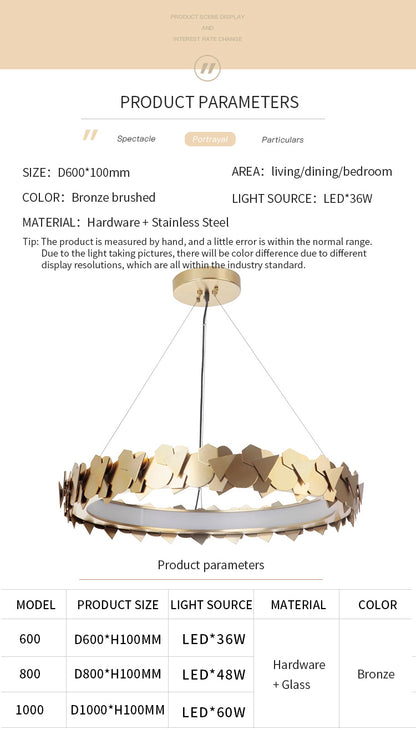 Contemporary Art Decorative Reading Room Pendant Lamp LED Gold Brass Pendant Chandelier Indoor Lighting Decoration