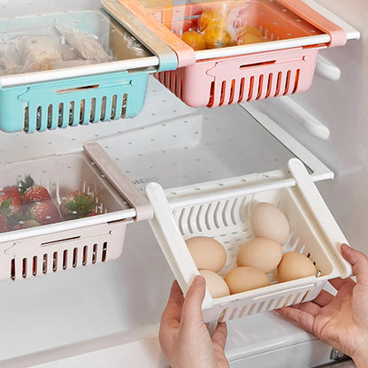 Fridge Organizer Box Multifunctional Refrigerator Preservation Pull-Out Type Classification Shelf Fresh Divider Layer Shelf