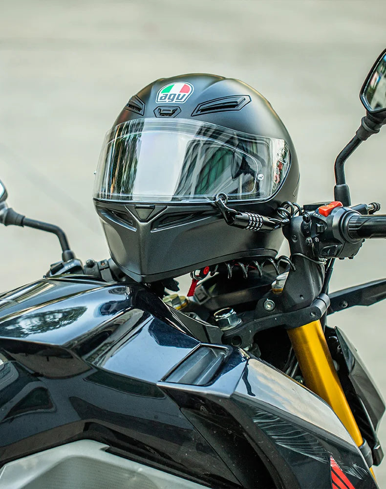 ROCKBROS Mini Password Lock Anti-theft Bicycle Durable Steel Wire Lock Helmet Lock Chain Bike Frame Lock Bike Accessories