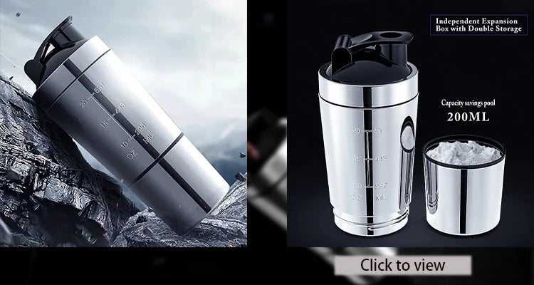 28OZ Whey Protein Powder Sports Shaker Bottle For Water Bottle Gym Nutrition Blender Cup Stainless Steel Extreme Sport Space Cup