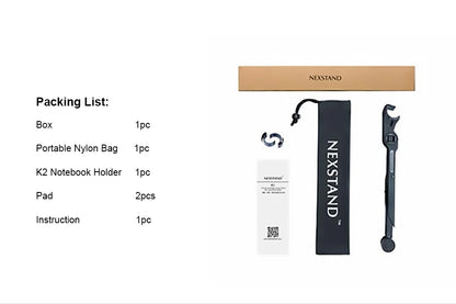 NEXSTAND K2 Laptop Stand Folding Portable Laptop Stand Viewing Angle Height Adjustable Bracket Laptop Accessories Notebook Stand