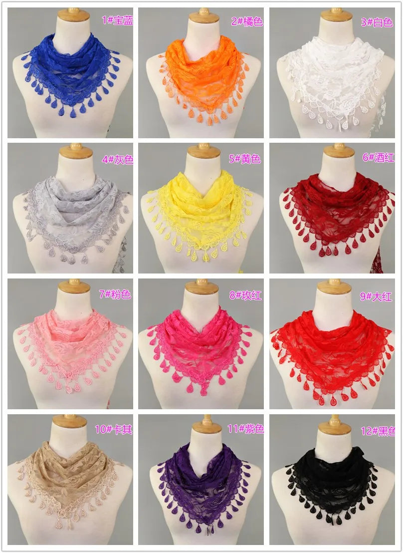 Embroidered Triangle Scarf For Church Shawl Catholic Church Prayer Shawl Sheer Floral Spanish Mantilla Lace Veil Wedding Cape