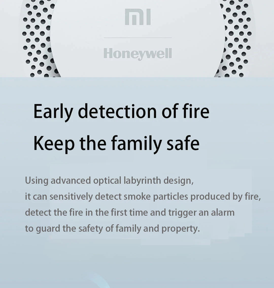 Xiaomi Smoke Detector Honeywell Sensor Fire Alarm Audible&Visual Alarm Work With Bluetooth-compatible Gateway Smart Remote APP