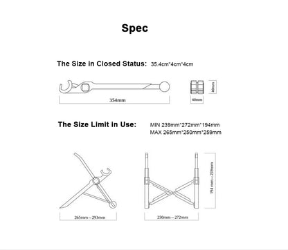 NEXSTAND K2 Laptop Stand Folding Portable Laptop Stand Viewing Angle Height Adjustable Bracket Laptop Accessories Notebook Stand