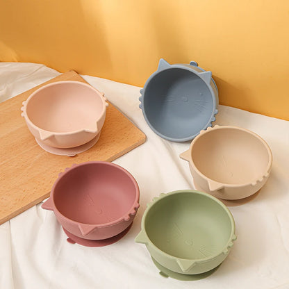 New Silicone Baby Feeding Bowl Tableware for Kids Waterproof Suction Bowl Feeding Bowl BPA Free Silicone Dishes for Baby Bowl