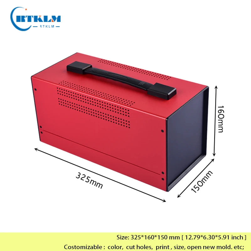 Electronics housing for amplifier diy instrument case Iron project box iron pcb junction box metal box 325*160*150mm