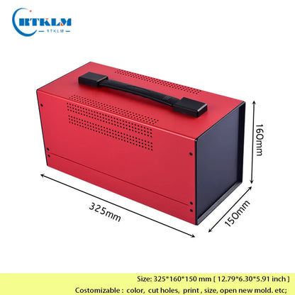 Electronics housing for amplifier diy instrument case Iron project box iron pcb junction box metal box 325*160*150mm