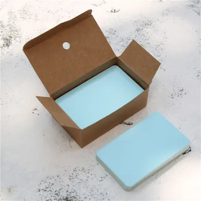100pcs/box Kraft paper card color blank business card message thank you card writing card label bookmark learning card