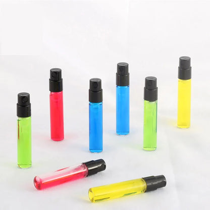 500pcs Invisible Springs Sprayer 1.5ml 1.8ml 2ml 2.5ml Bayonet Glass Perfume Bottle Sample Refillable For Fragrance Perfume