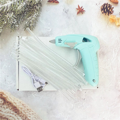Cordless Hot Melt Glue Gun, USB Powered, 30 Sticks, for DIY, Arts and Crafts Projects, Sealing, 20W