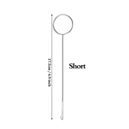 Sewing Loop Turner Hook with Latch Stainless Steel Loop Turner Hook 2 Sizes Loop Turner Tool for Fabric Strips Accessories