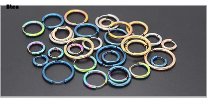 Hoop Earrings Women Gold /Rose Gold/Black Color Round Circle Earring Ear Ring Clip Earrings aretes Mujer