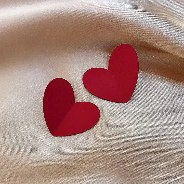 Daily Red Hearts Girls Doop Earrings Love Funny Bohemian Earrings 2024 Fashion New Women Accessories