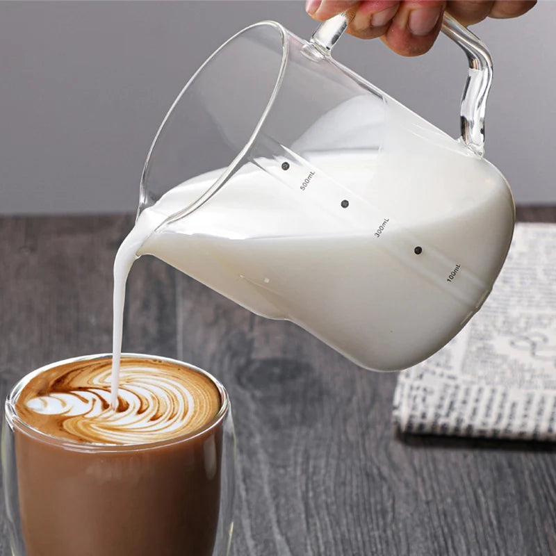 Coffee Latte Milk Frothing Jug Milk Frother Pitcher Stainless Steel Jug Espresso Barista Pitcher Milk Pot Coffee Accessories
