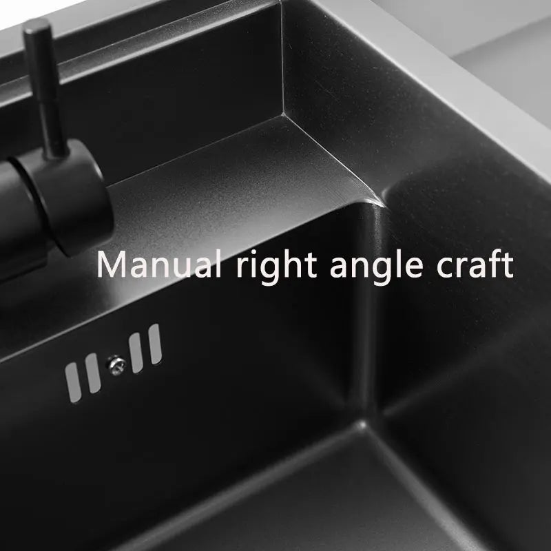 Black Kitchen sink Hidden Single bowl Bar Small Size sink Stainless Steel Balcony sink Concealed black kitchen sink Bar sink